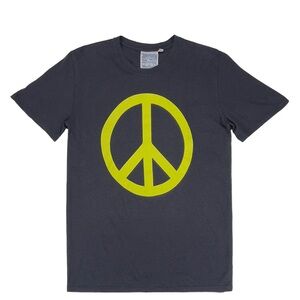 Jungmaven Peace Basic Tee in Limelight on Black